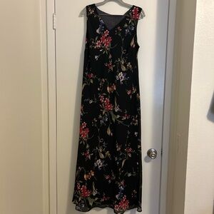 Coldwater Creek Black Double Sided Maxi Dress